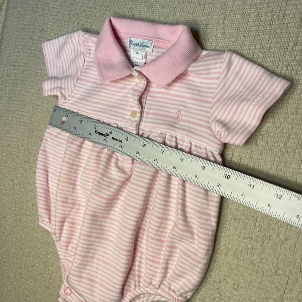 Ralph Lauren Pink Striped Kids One Piece